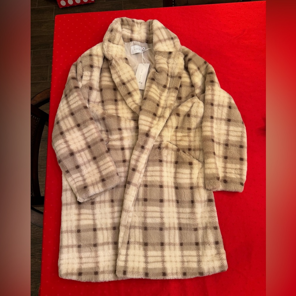 Lush Plaid Coat Size Small NWT
